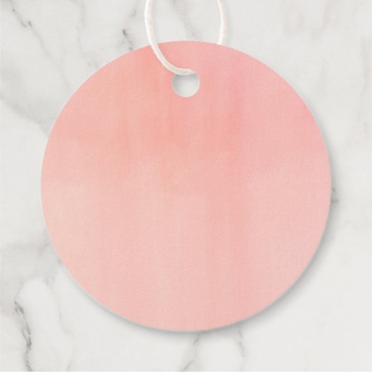 Hugs and Kisses Peach Floral Girl Baby Shower Geschenkanhänger (Rückseite)