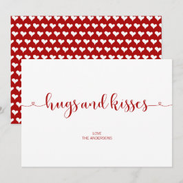 Hugs and Kisses Valentine's Day Card Feiertagskarte