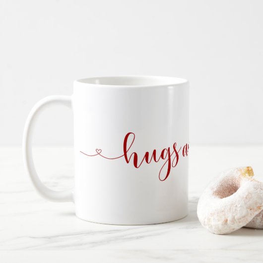 Hugs and Kisses Valentine's Day Coffee Tasse (Mit Donut)