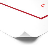 Hugs and Kisses Valentine's Day Custom Foto Poster (Ecke)