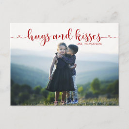 Hugs and Kisses Valentine's Day Foto Postkarte