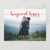 Hugs and Kisses Valentine's Day Foto Postkarte (Vorderseite)