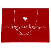 Hugs and Kisses Valentine's Day Große Geschenktüte (Vorderseite)