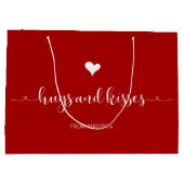 Hugs and Kisses Valentine's Day Große Geschenktüte (Rückseite)