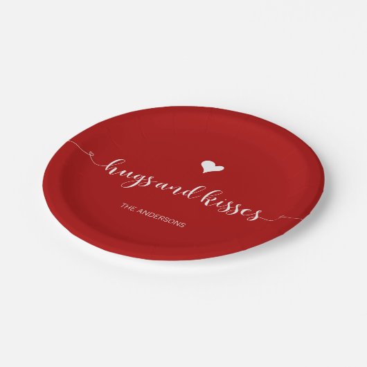 Hugs and Kisses Valentine's Day Paper Tellers Pappteller (Schrägansicht)