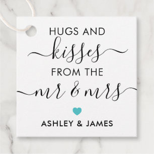 Hugs and Kisses von Herrn und Frau Tag, Türkis Geschenkanhänger