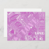 Hugs and Kisses Word Cloud Gold ID286 Postkarte (Vorne/Hinten)