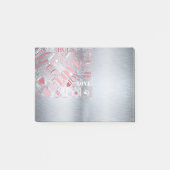 Hugs and Kisses Word Cloud Pink/Silver ID286 Post-it Klebezettel (Vorderseite)