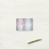 Hugs and Kisses Word Cloud Pink/Silver ID286 Post-it Klebezettel (Auf Schreibtisch)