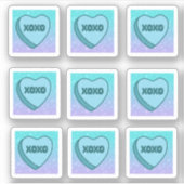 Hugs and Kisses XOXO Classroom Heart Sticker (Vorderseite)