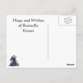 Hugs and Wishs of Butterfly Kisses Postkarte (Rückseite)