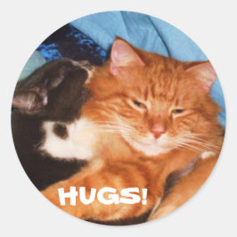 HUGS-Aufkleber Runder Aufkleber