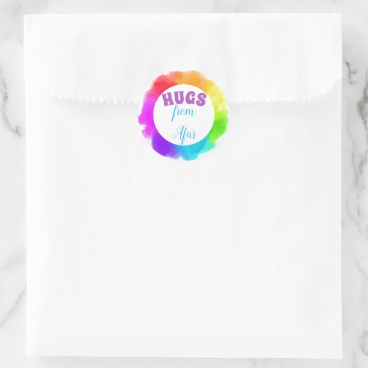 HUGS AUS AFAR RUNDER AUFKLEBER (Tasche)
