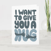 Hugs Beileid Grußkarte Karte (Vorderseite)