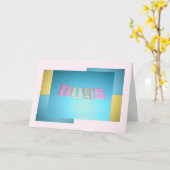 Hugs Birthday Card Karte (Gelbe Blume)