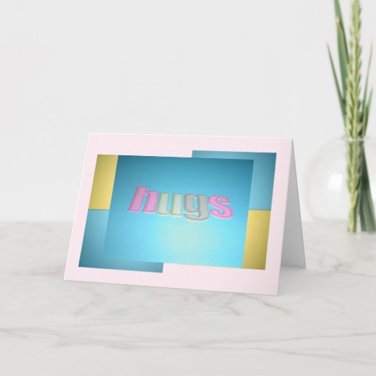 Hugs Birthday Card Karte (Vorderseite)