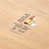 Hugs & Chuggs Beers Diapers Paare Babydusche Acryleinladungen (Ablage )