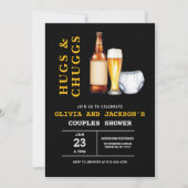 Hugs & Chuggs Beers Diapers Paare Babydusche Einladung (Vorderseite)