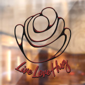 Hugs Decal Personalisiert Liebe Hugs Window Clying Fensteraufkleber (Blatt 2)