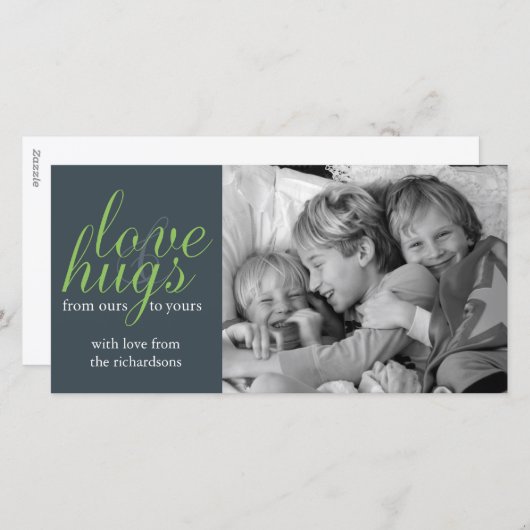 Hugs Feiertagskarte (Vorne/Hinten)