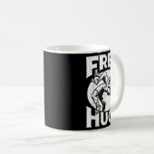 Hugs Funny Wrestling Humor Wrestler Wrestle Men Wo Kaffeetasse (VorderseiteRechts)