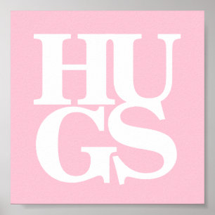 Hugs Grafik Girls Kinderzimmer Wandkunst Poster