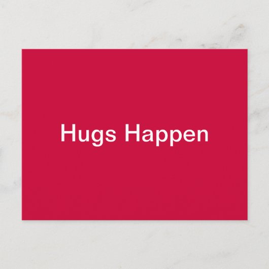 Hugs Happen Postkarte (Vorderseite)