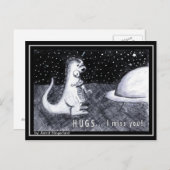 HUGS... Ich vermisse dich Postkarte (Vorne/Hinten)
