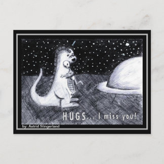 HUGS... Ich vermisse dich Postkarte
