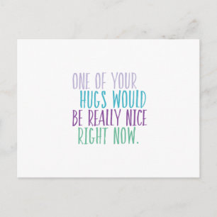 Hugs jetzt Postkarte