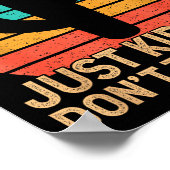 Hugs Just Kidding Don't Touch Me Cactus Humor Hugg Poster (Ecke)