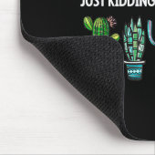 Hugs Just Kidding Don't Touch Me Funny Cactus Joke Mousepad (Ecke)