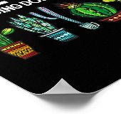 Hugs Just Kidding Don't Touch Me Funny Cactus Joke Poster (Ecke)