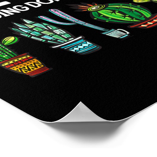 Hugs Just Kidding Don't Touch Me Funny Cactus Joke Poster (Ecke)