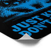 Hugs Just Kidding Don't Touch Me Hedgehog Funny Sa Poster (Ecke)