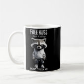 Hugs Just Kidding Don't Touch Me Racoon Workout Gy Kaffeetasse (Links)