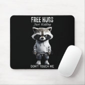 Hugs Just Kidding Don't Touch Me Racoon Workout Gy Mousepad (Mit Mouse)