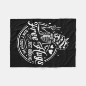Hugs Just Kidding Don't Touch Me Skeleton  Fleecedecke (Vorderseite (Horizontal))