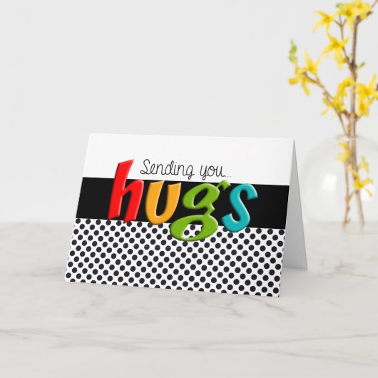 "Hugs" Karte (Gelbe Blume)