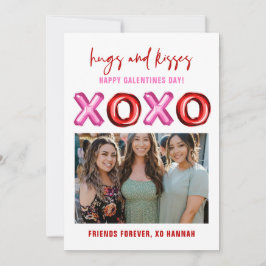 Hugs & Kiss XOXO Galentines Tagesfolienkarte Einladung