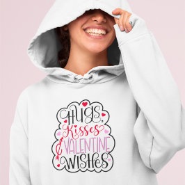 Hugs, kisses and Valentine Wishes, Hearts, Love 2  Hoodie