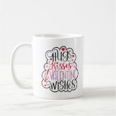 Hugs, kisses and Valentine Wishes, Hearts, Love 2 Kaffeetasse (Links)