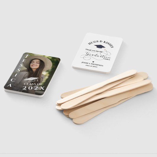 Hugs & Kisses Foto 2025 Abschluss Vielen Dank Fächer (Non-assembled)