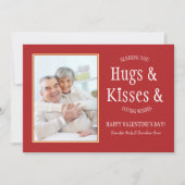 Hugs & Kisses Fotokarte Feiertagskarte (Vorderseite)