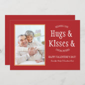 Hugs & Kisses Fotokarte Feiertagskarte (Vorne/Hinten)