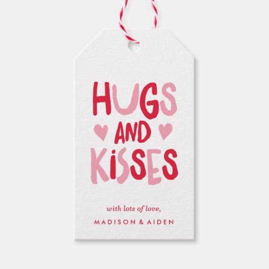 Hugs & Kisses | Gift Tags Geschenkanhänger (Vorderseite)