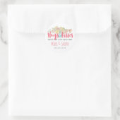 Hugs Kisses Herr Floral Wreath Wedding Sticker (Tasche)