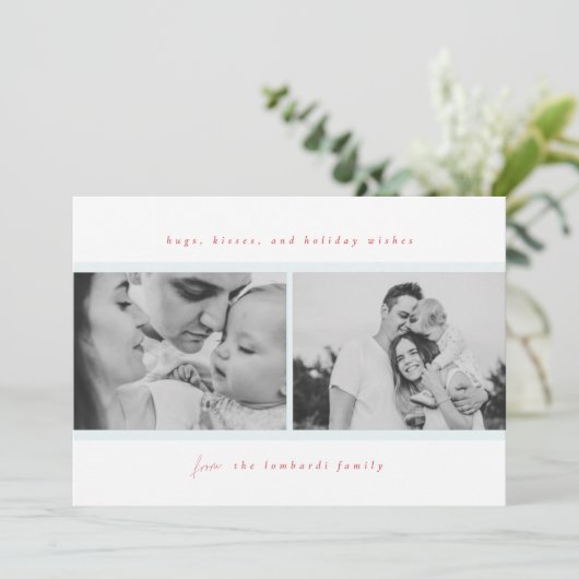 Hugs, Kisses, Holiday Wishs Ankündigung (Stehend Vorderseite)