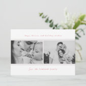 Hugs, Kisses, Holiday Wishs Red Ankündigung (Stehend Vorderseite)