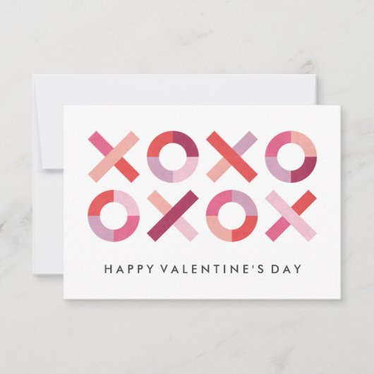 Hugs + Kisses Klassenzimmer Valentine - Blush Einladung (Vorderseite)